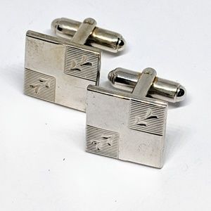 Vintage Silver tone Cuff Links